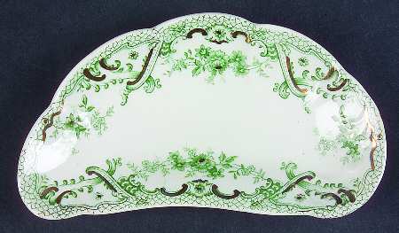 Keswick (Green, Gold Accent) Bone Dish