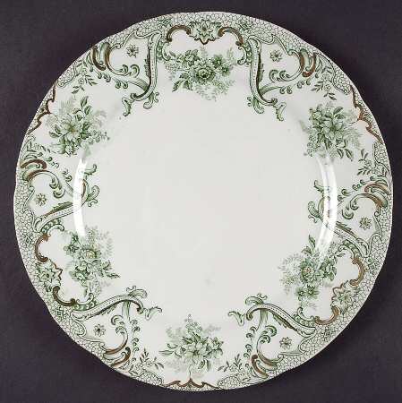 Keswick (Green, Gold Accent) Luncheon Plate