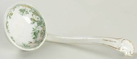 Keswick (Green, Gold Accent) Gravy Ladle Solid Piece