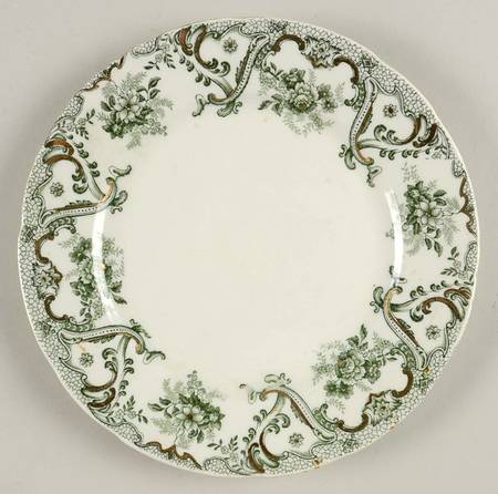 Keswick (Green, Gold Accent) Salad Plate