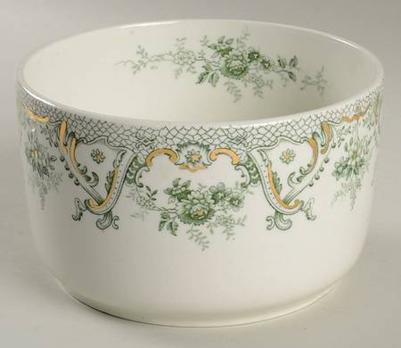 Keswick (Green, Gold Accent) Cranberry Bowl