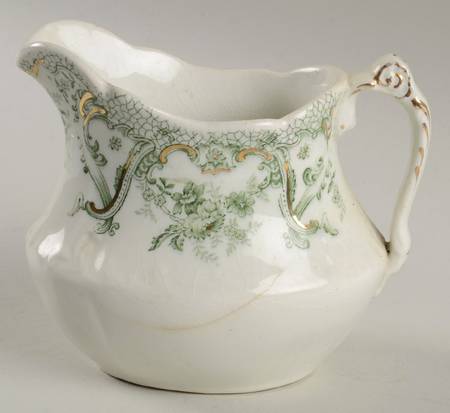 Keswick (Green, Gold Accent) Creamer
