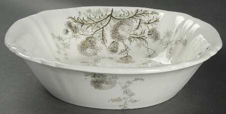 Thistle (Green Gray) 9" Round Vegetable Bowl