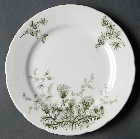 Thistle (Green Gray) Dessert/Pie Plate