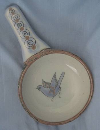 El Palomar Blue Spoon Rest/Holder (Holds 1 Spoon)