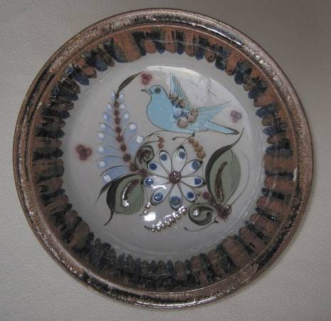 El Palomar Blue Round Compote (Height X Width)