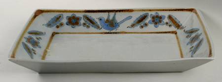 El Palomar Blue 15" Rectangular Tray