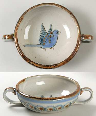 El Palomar Blue Cream Soup Bowl