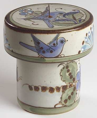 El Palomar Blue Pillar Candleholder