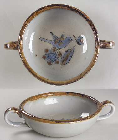 El Palomar Blue Cream Soup Bowl