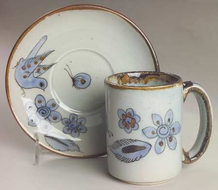El Palomar Blue Mug & Saucer Set