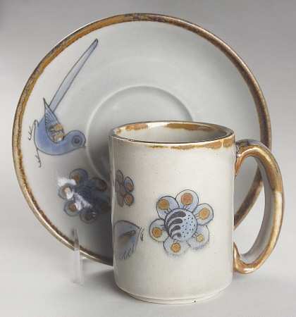 El Palomar Blue Mug & Saucer Set