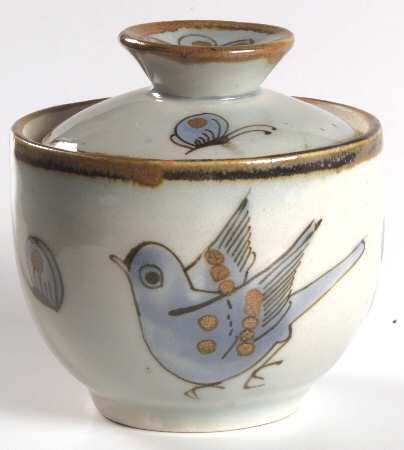 El Palomar Blue Sugar Bowl & Lid