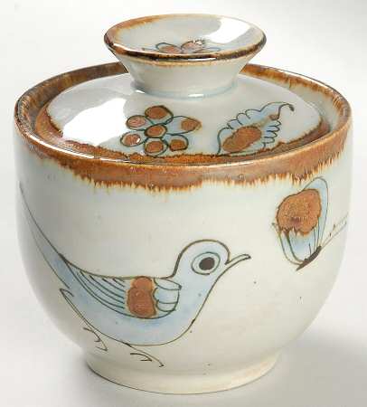 El Palomar Blue Sugar Bowl & Lid