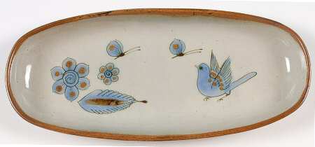 El Palomar Blue Bread Tray