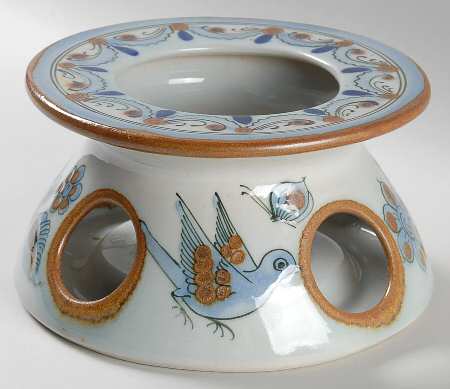 El Palomar Blue Round Warmer Stand