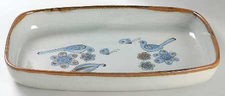 El Palomar Blue 15" Rectangular Baker