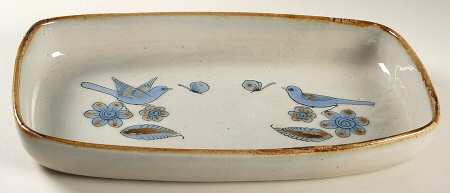 El Palomar Blue 15" Rectangular Baker