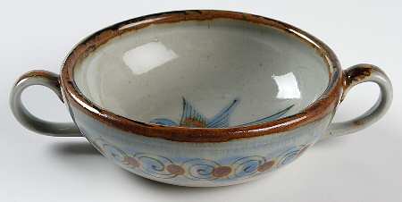 El Palomar Blue Cream Soup Bowl
