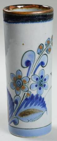El Palomar Blue 6" Cylinder Vase