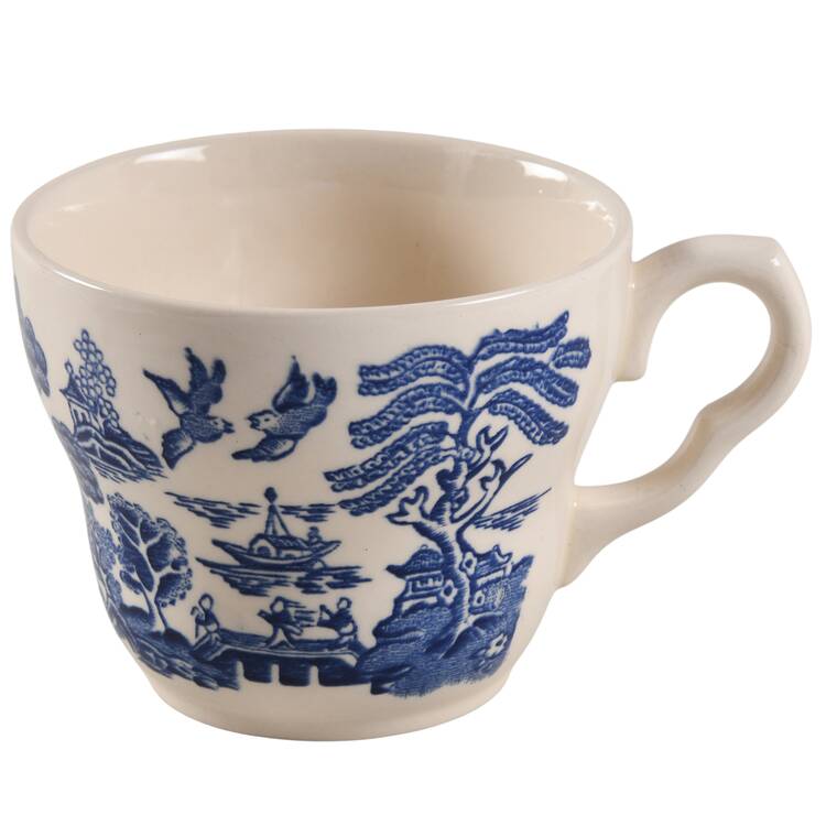 Blue Willow Flat Cup