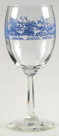 Blue Willow Glassware Wine