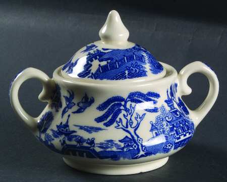 Blue Willow Sugar Bowl & Lid