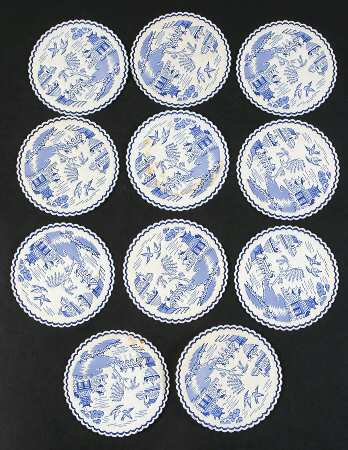Blue Willow Paper Coaster - Set of 8