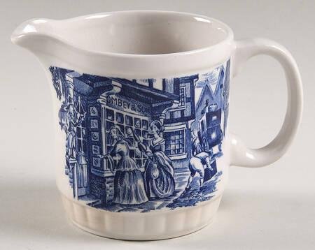 Dickens Series Blue Creamer