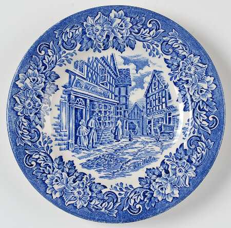 Dickens Series Blue Bread & Butter Plate