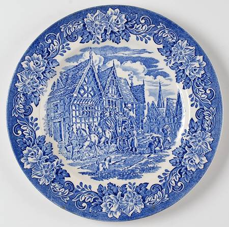 Dickens Series Blue Dinner Plate