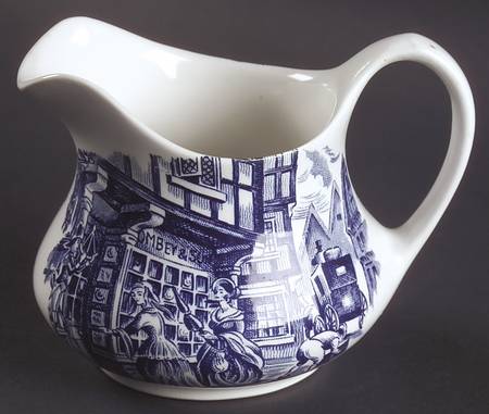 Dickens Series Blue Creamer