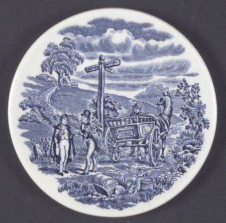 Dickens Series Blue Coaster