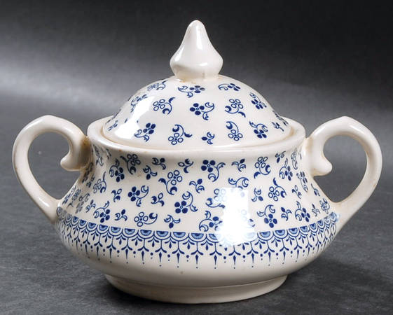 EIT6 Blue Sugar Bowl & Lid