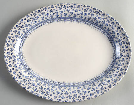 EIT6 Blue 11" Oval Serving Platter
