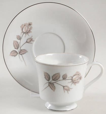 Misty Footed Cup & Saucer Set
