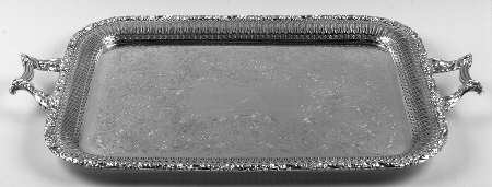 Silverplate Hollowware Medium Silverplate Waiter Tray