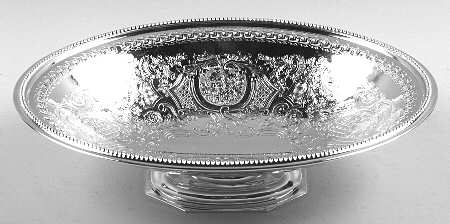 Silverplate Hollowware Footed Plated Oval Vegetable Bowl