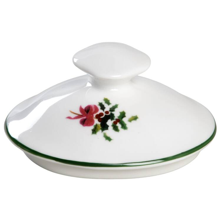 Seasons Greetings Lid for Sugar Bowl