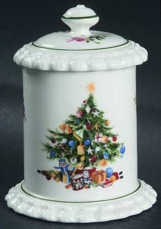 Seasons Greetings Cotton Ball Jar and Lid