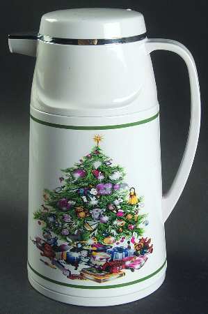 Seasons Greetings Plastic Thermos/Carafe & Lid