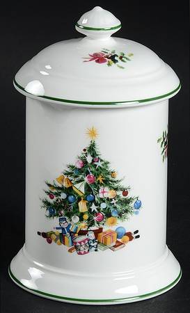 Seasons Greetings Cotton Ball Jar & Lid