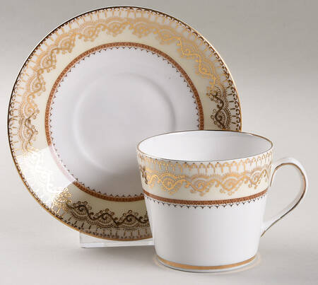 Swiss Cottage Flat Cup & Saucer Set
