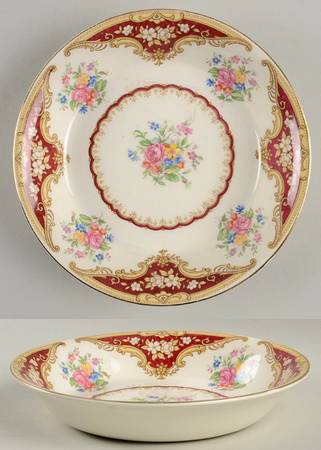 York Maroon Coupe Soup Bowl