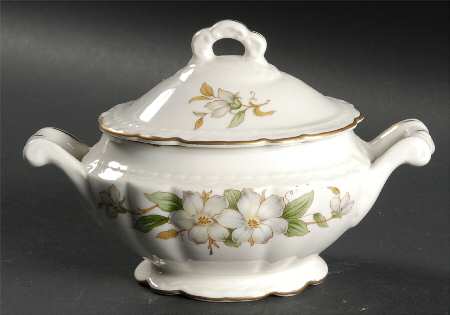 Dogwood Sugar Bowl & Lid