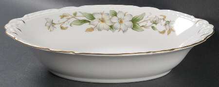 Dogwood 10" Oval Vegetable Bowl by Embassy (American)