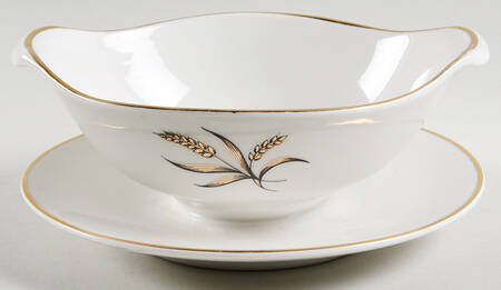 EMB17 (AMERICAN) Gravy Boat with Attached Underplate
