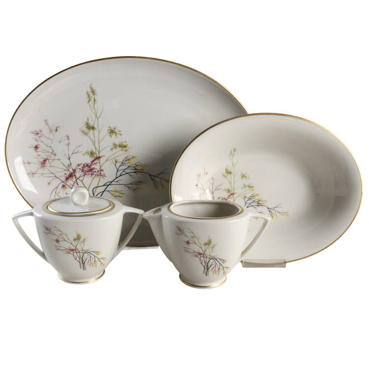 EMB2 (Gold Trim) 5 Piece Hostess Set