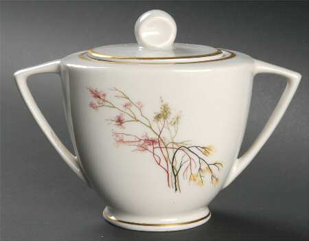 EMB2 (Gold Trim) Sugar Bowl & Lid
