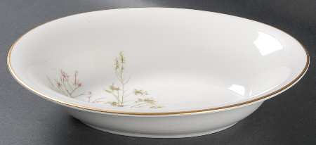 EMB2 (Gold Trim) 10" Oval Vegetable Bowl